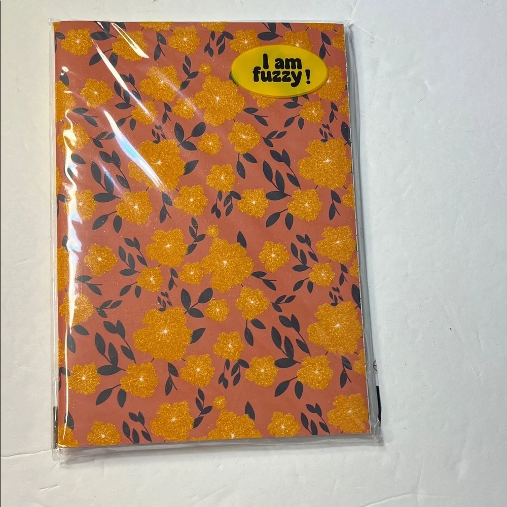 Floral Patterned Notebook with Orange Flowers